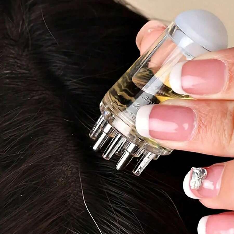 Transparent Hair Oil Applicator | Scalp Massager Applicator