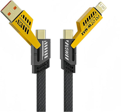 4 In 1 Multi USB PD Charging Cable (Type-C To C, C To Lightning, USB To C, USB To Lightning)