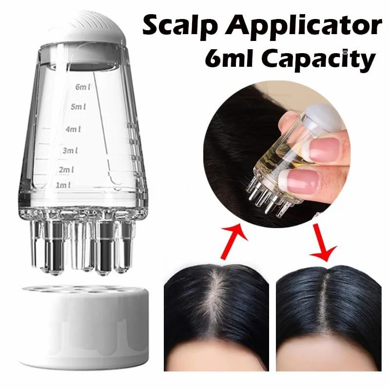 Transparent Hair Oil Applicator | Scalp Massager Applicator